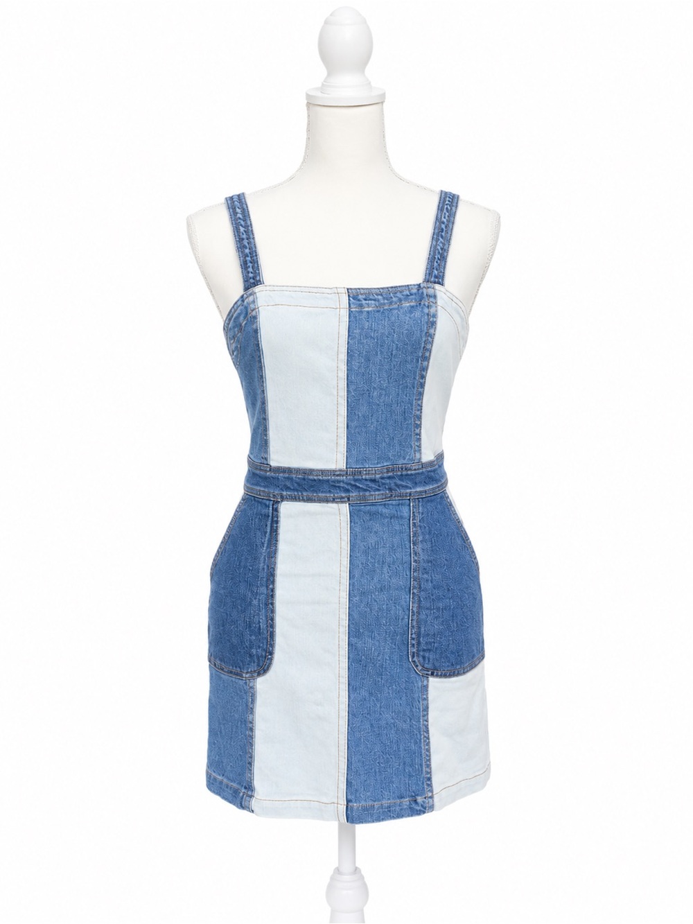 Alice+Olivia Two-Tone Blue Denim Dress Size 6